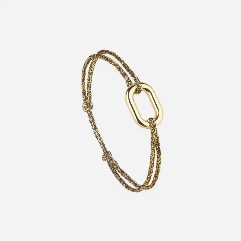 Bracelet maillon or - Or noir Pailleté