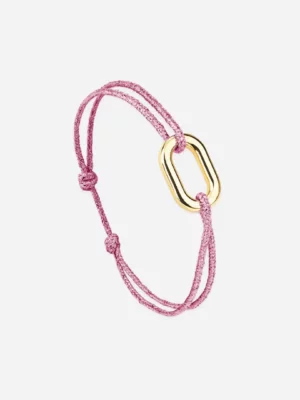 Bracelet maillon or - Rose Pailleté