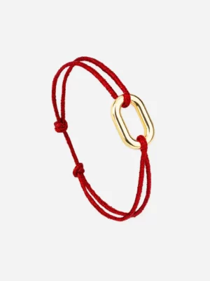 Bracelet maillon or - Rouge foncé Pailleté