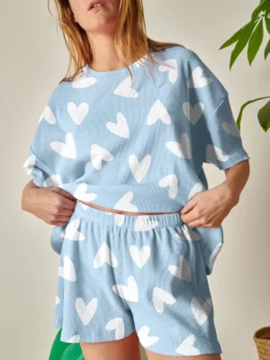 PYJAMA Gaufré Mi Amor Bleu