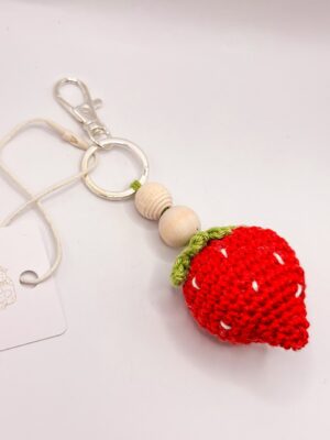 Porte clé crochet - Fraise