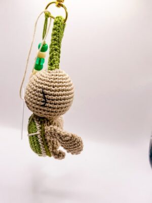 Porte clé crochet - Tortue verte