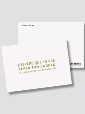 Carte Aimer ton cadeau
