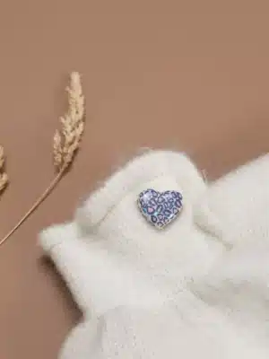 Pin’s Coeur Léopard - Bleu & rose