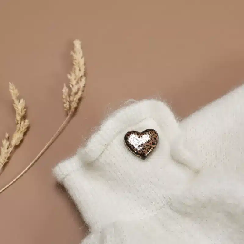 Pin’s Coeur Léopard - Noir & doré