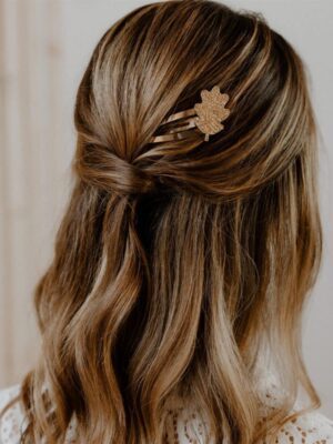 Barrettes doubles Feuille de chêne
