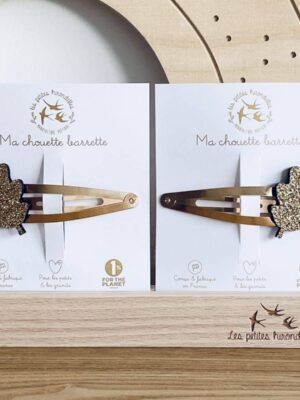 Barrettes doubles Feuille de chêne