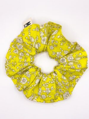 Chouchou liberty jaune fluo