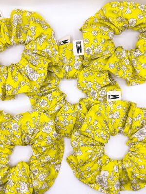 Chouchou liberty jaune fluo