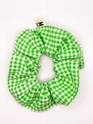 Chouchou vichy vert clair