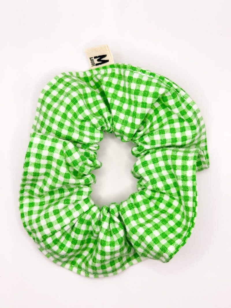 Chouchou vichy vert clair
