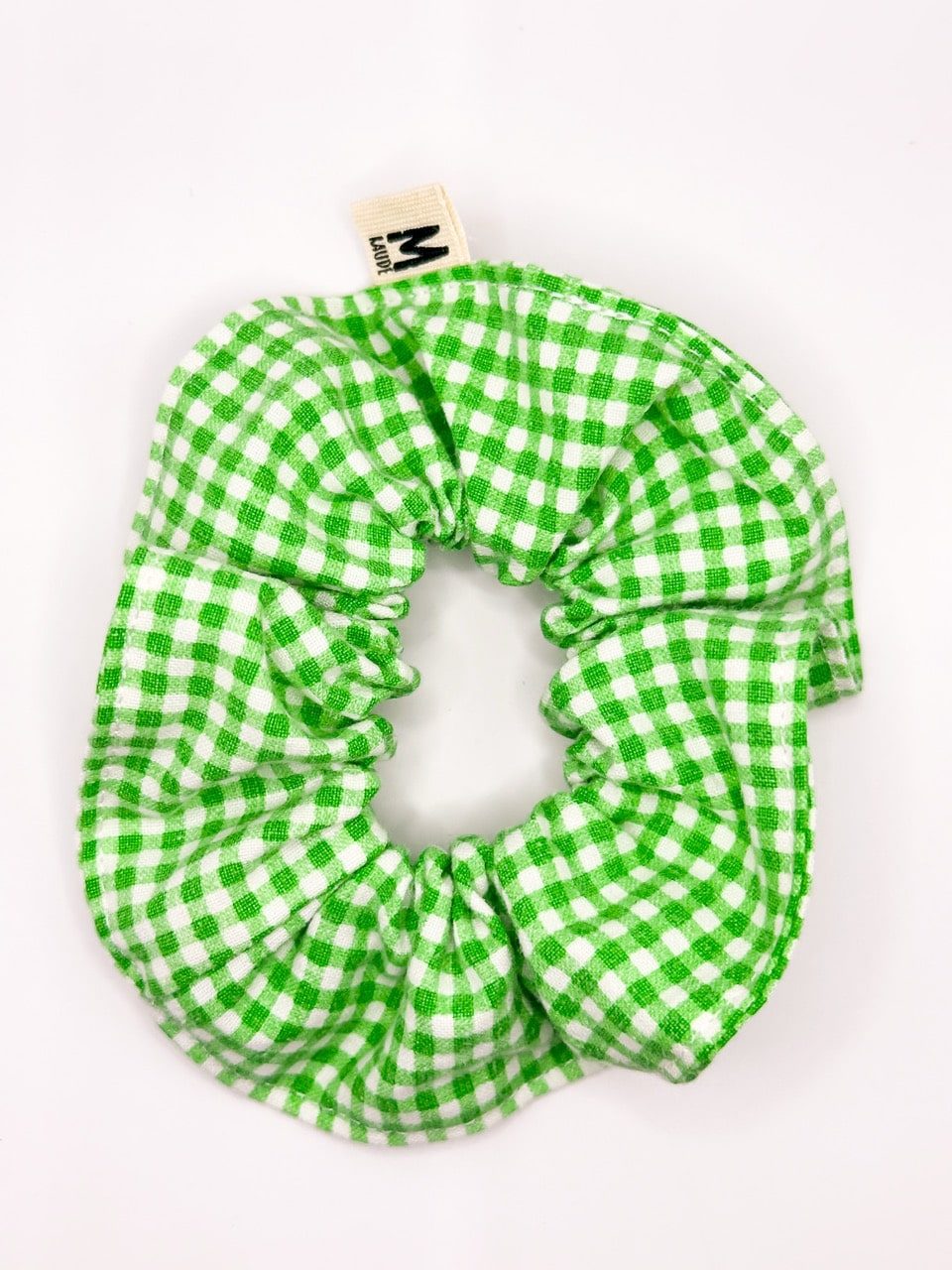 Chouchou vichy vert clair