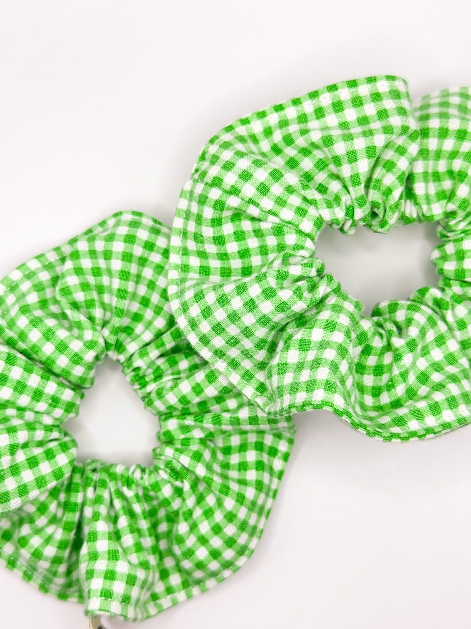 Chouchou vichy vert clair – Image 2
