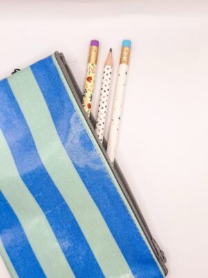 Trousse - Rayures bleues