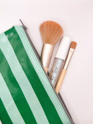 Trousse - Rayures vertes