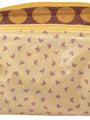 Trousse ouverture géante - Coeurs jaunes