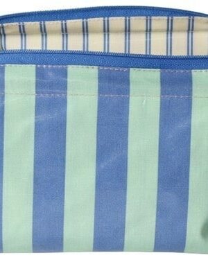 Trousse ouverture géante - Rayures bleues