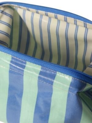 Trousse ouverture géante - Rayures bleues