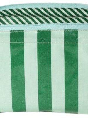 Trousse ouverture géante - Rayures vertes