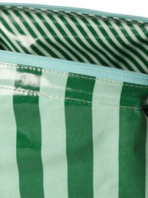 Trousse ouverture géante - Rayures vertes
