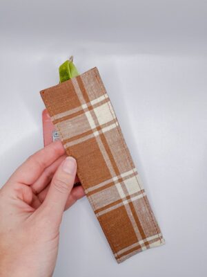 Marque page - Carreaux marron