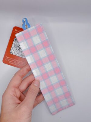 Marque page - Carreaux roses