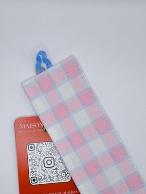 Marque page - Carreaux roses