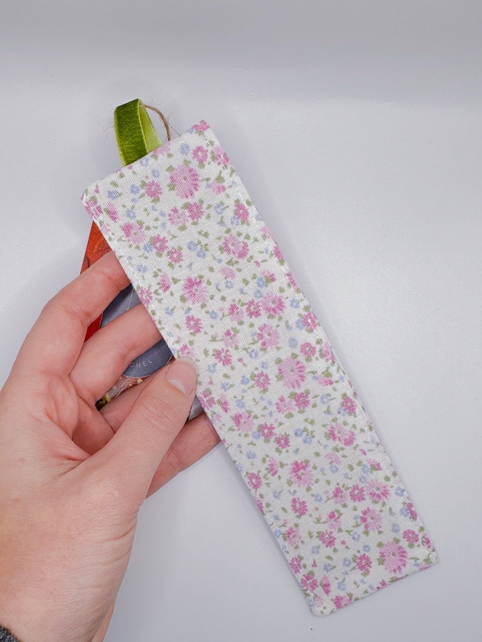 Marque page - Fleurs roses