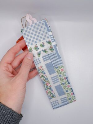 Marque page - Patchwork bleu