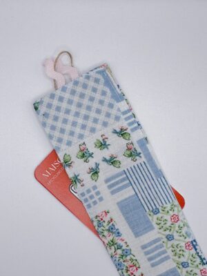 Marque page - Patchwork bleu