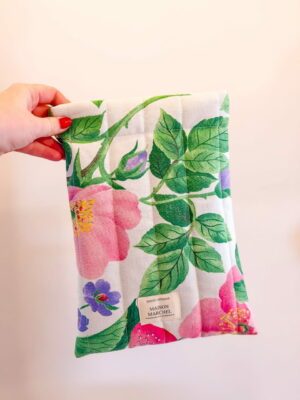 Pochette livre - Fleurs roses