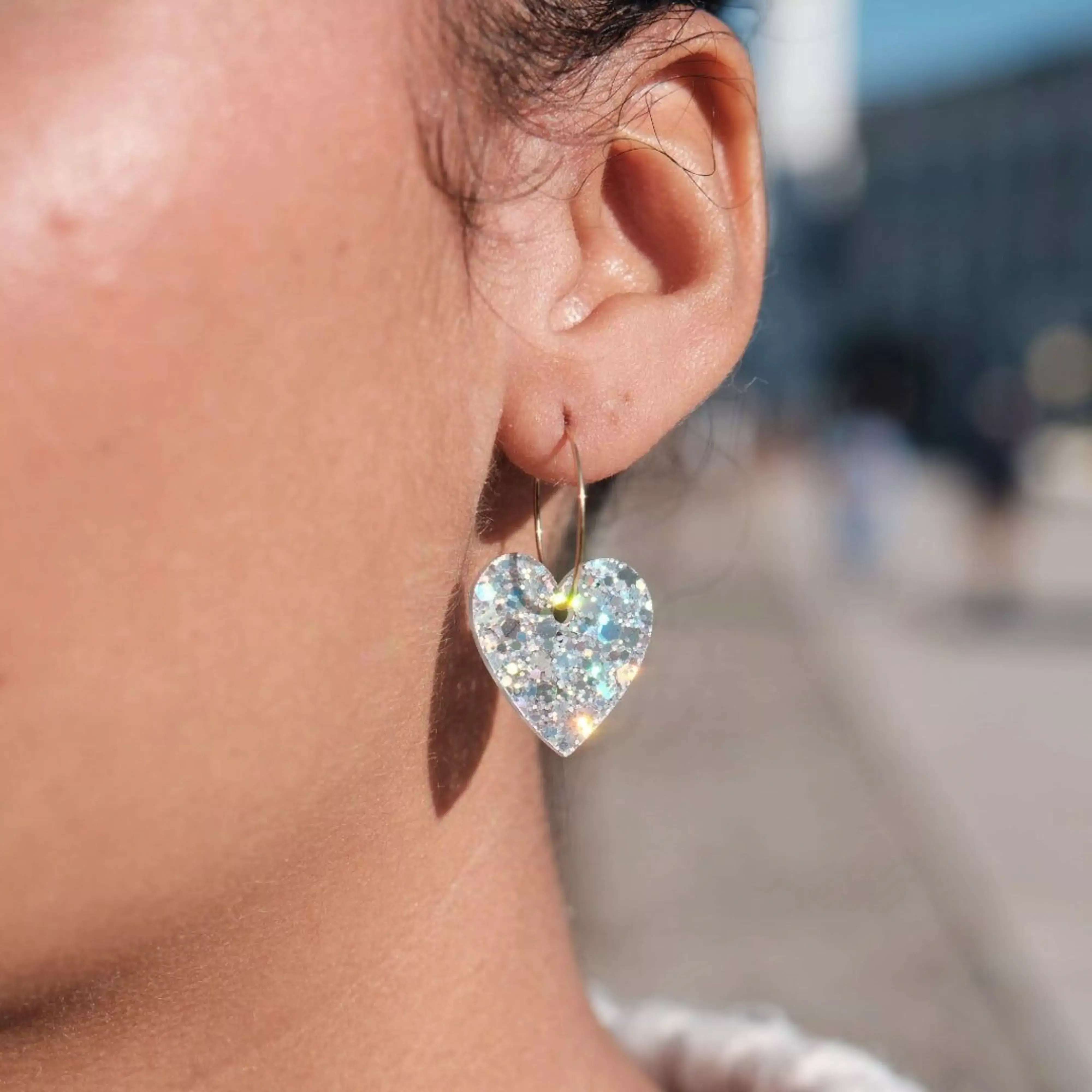 Créoles Cœurs - Argent