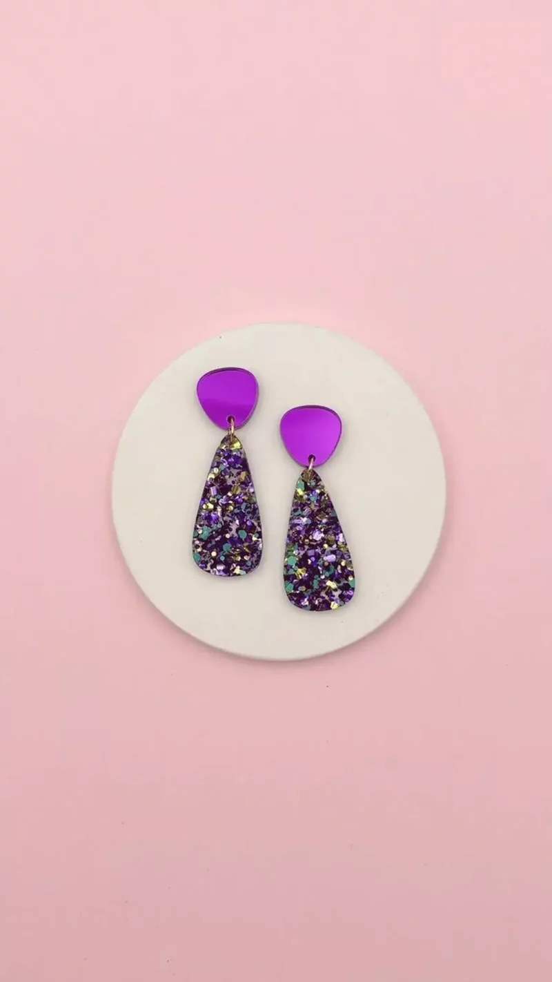 Boucles D'oreilles Henriette - Violet