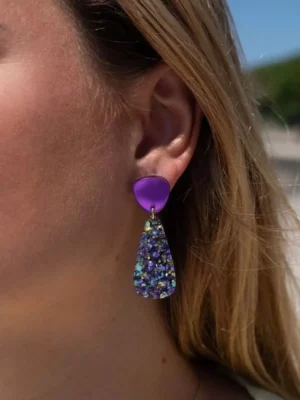 Boucles D'oreilles Henriette - Violet
