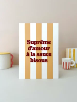 Affiche A5 - Suprême d’amour à la sauce bisous