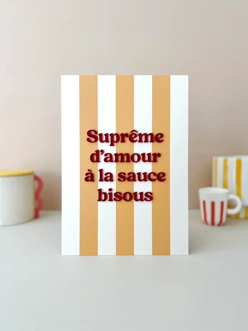 Affiche A5 - Suprême d’amour à la sauce bisous