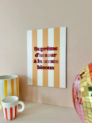 Affiche A5 - Suprême d’amour à la sauce bisous