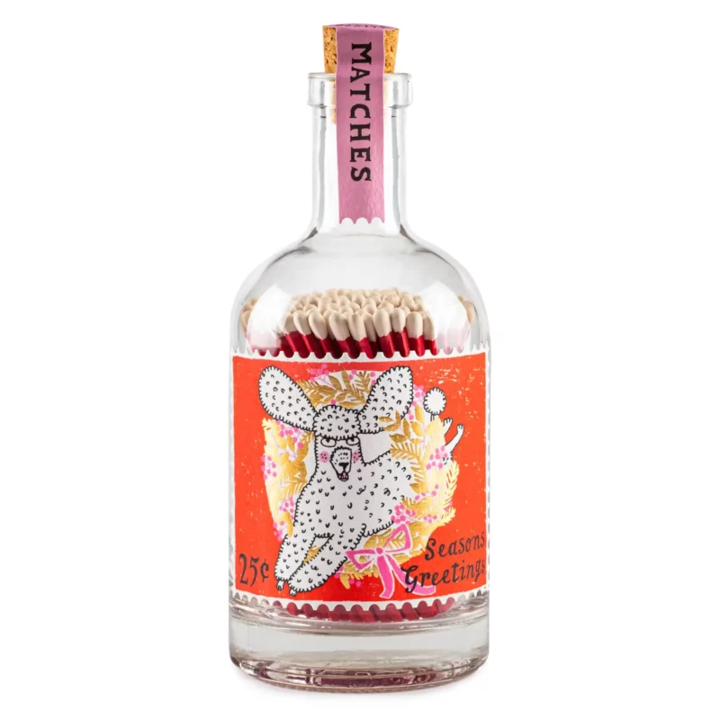 Bouteille d'allumettes - Caniche
