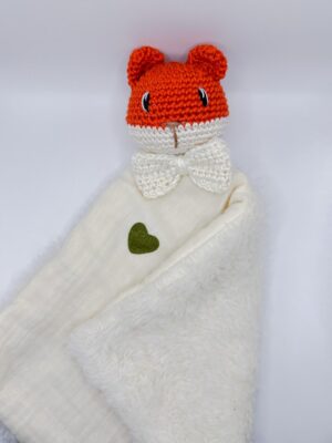Renard - Peluche au crochet carré