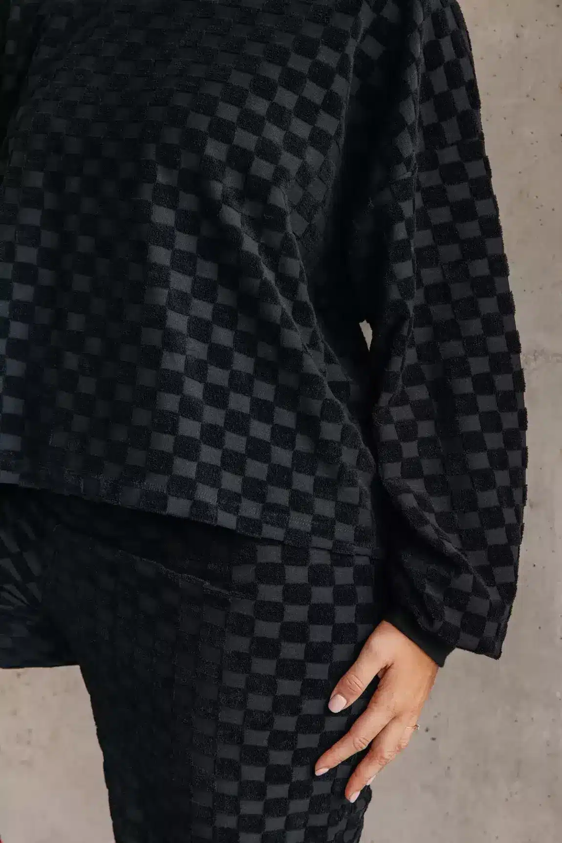 Sweat Éponge Damier noir – Image 2