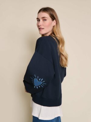 Le sweat Cœur solaire - Bleu
