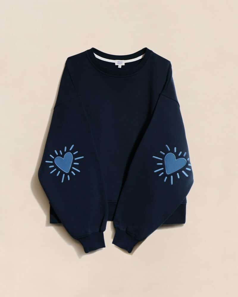 Le sweat Cœur solaire - Bleu – Image 6