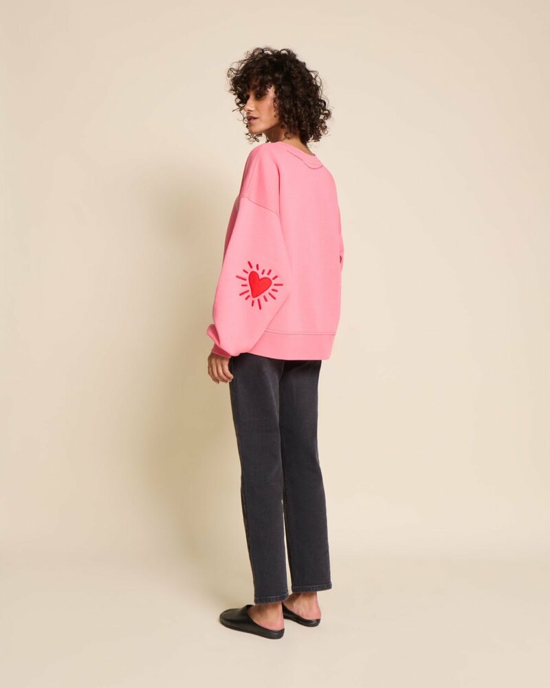 Le sweat Cœur solaire - Rose – Image 5
