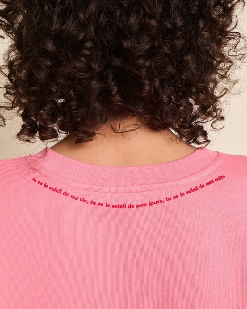 Le sweat Cœur solaire - Rose – Image 4