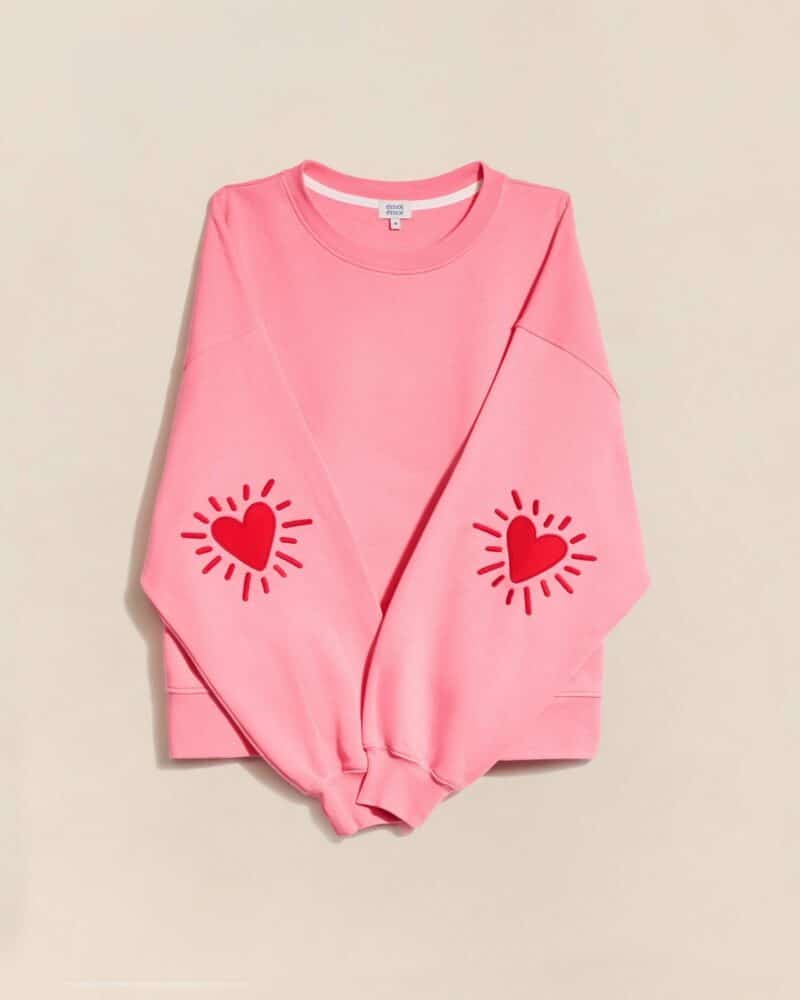 Le sweat Cœur solaire - Rose – Image 3
