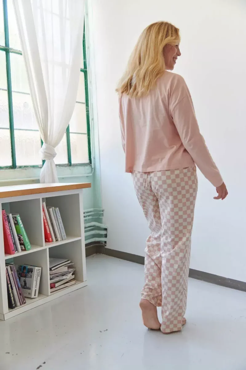 PYJAMA LONG Damier Rose – Image 2