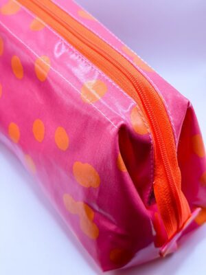 Trousse ouverture géante - Points oranges