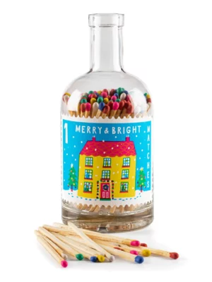 Bouteille d'allumettes - Maison Noël
