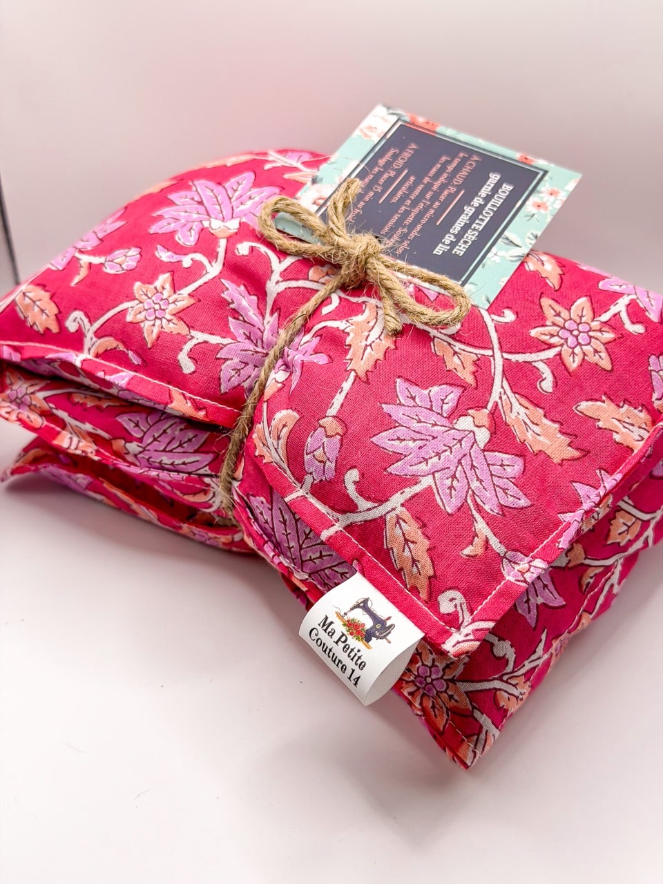 Bouillotte sèche - Fleurs roses