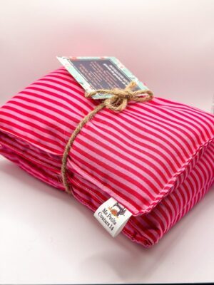 Bouillotte sèche - Rayures roses et rouges